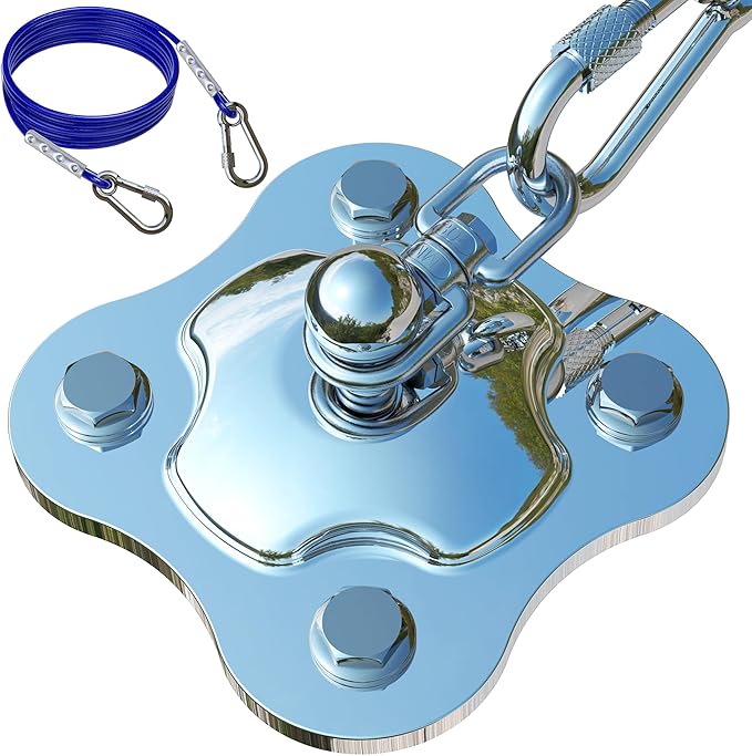 Dog Tie Out Cable and Stake,Heavy Duty Stakes for Outside,30FT Tangle-Free Runner for Yard,360° Swivel Anchor for Dogs Up to 150 lbs,Stake for Dog Leash Ideal for Outdoor and Camping