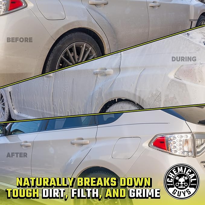 Chemical Guys Ultimate Scratch-Free Detailing Car Wash Bucket Kit with Accessories, Car Detailing Kit With Dirt Trap, Wash Mitt, Lid, and 16 oz Soap, Safe For Trucks, SUVs, Motorcycles, RVs