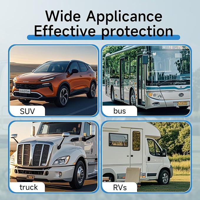 VINPATIO Rough Tire Covers 4 Pack, Waterproof Vinyl Wheel Protectors with Lining for RV, Trailer, Camper, Motorhome, SUV, Car, Universal Fits Tire Diameters 40-42 inches, Black