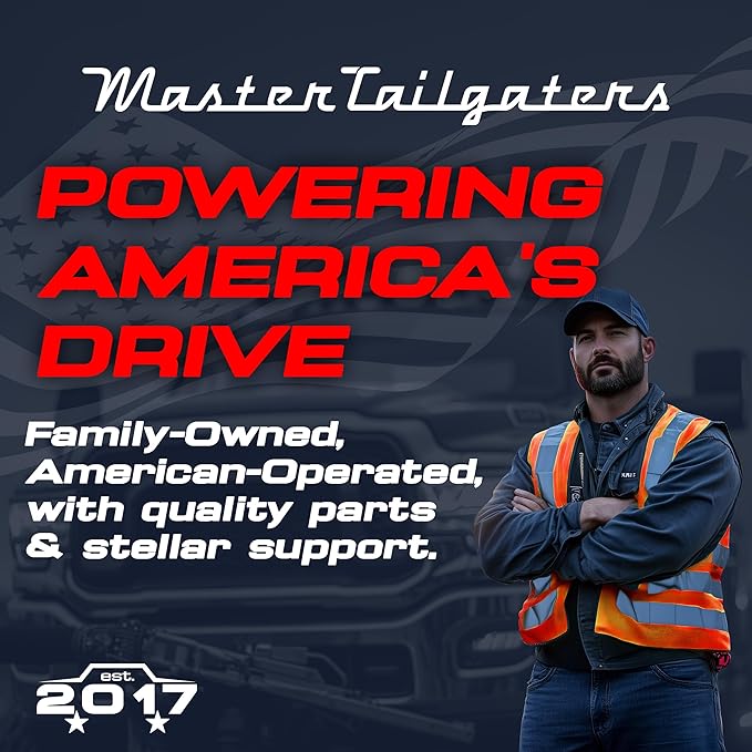 Master Tailgaters Black Tailgate Handle with Backup Camera Replacement for Nissan Armada (2004-2015) | IP68 Waterproof | Parking Grid Lines Available | Easy to Install