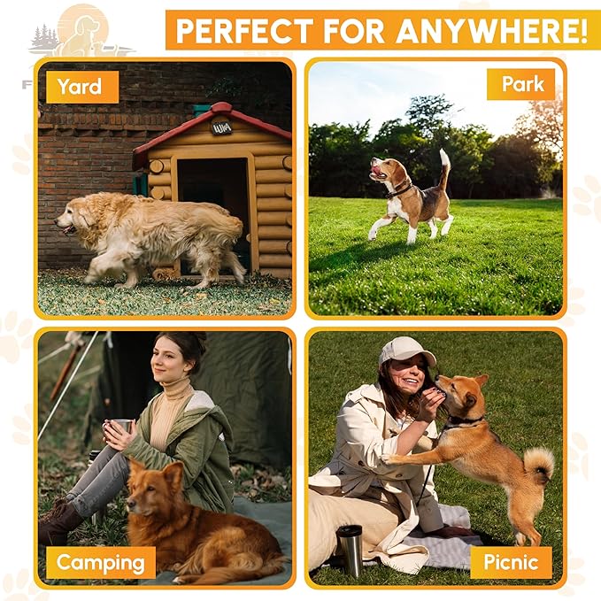 Dog Tie Out Cable and Stake for Medium Dogs Upto 50 LBs – Anti-Tangle, Rust-Resistant, 360° Swivel Leash System – 18 Inches Spiral Stake and 4mm 20 FT Long Dog Runner for Yard