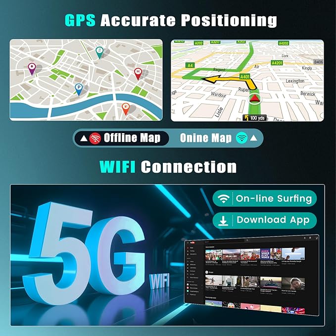 2+64G Android 15 Car Stereo for Hyundai Sonata 2009 2010 (Manual A/C),9 inch Touch Screen Radio Wireless Apple CarPlay Android Auto DSP 5G WiFi Bluetooth GPS+Free AHD Backup Cam