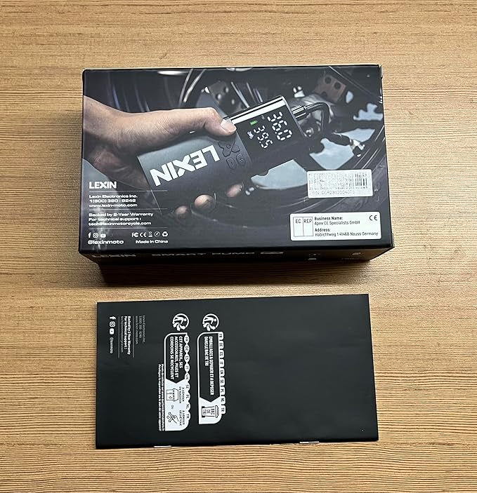 LEXIN P4 Tire Inflator Portable Air Compressor, 150PSI Electric Air Pump for Car Tires, w/Pressure Gauge&LED Light, 4000mAh Cordless Smart Pump for Car/Motorcycle/Bike/Bicycle/Scooter/Ball/Inflatable