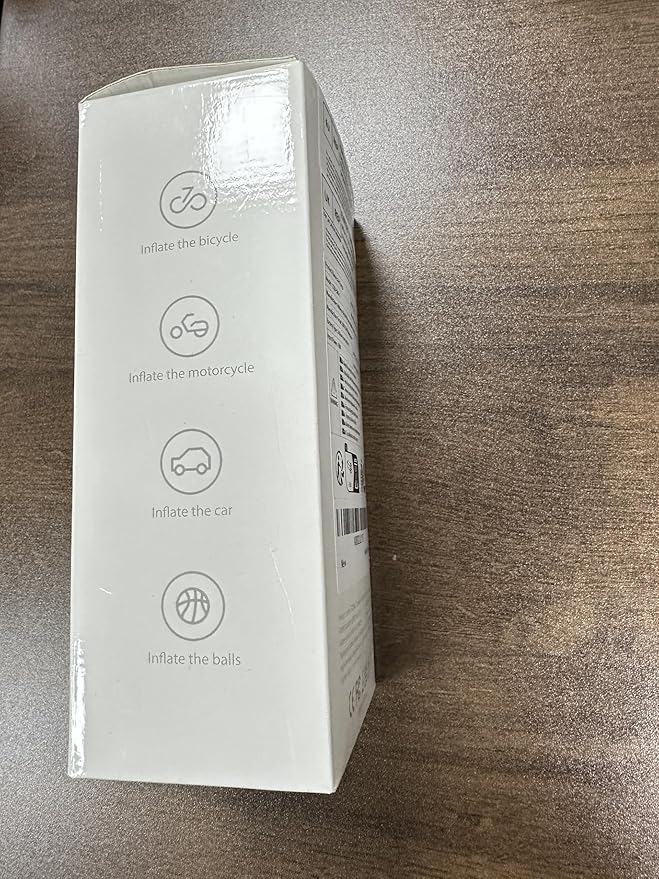 Tire Inflator Portable Air Compressor with Auto Shut-Off and Led Light, 150PSI Cordless Air Pump with Digital Pressure Gauge, 20s Fast Inflate Electric Bike Pump for Car, Motorcycle, Bicycle, Ball