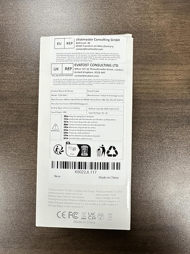 Tire Inflator Portable Air Compressor with Auto Shut-Off and Led Light, 150PSI Cordless Air Pump with Digital Pressure Gauge, 20s Fast Inflate Electric Bike Pump for Car, Motorcycle, Bicycle, Ball