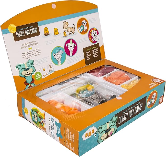 MindWare Make Your Own Doggy Day Camp – Deluxe Outdoor Activity Kit for Dog Lovers with Many Fun Training & Play Challenges | Interactive Bonding Gift for Active Dogs & Their Humans