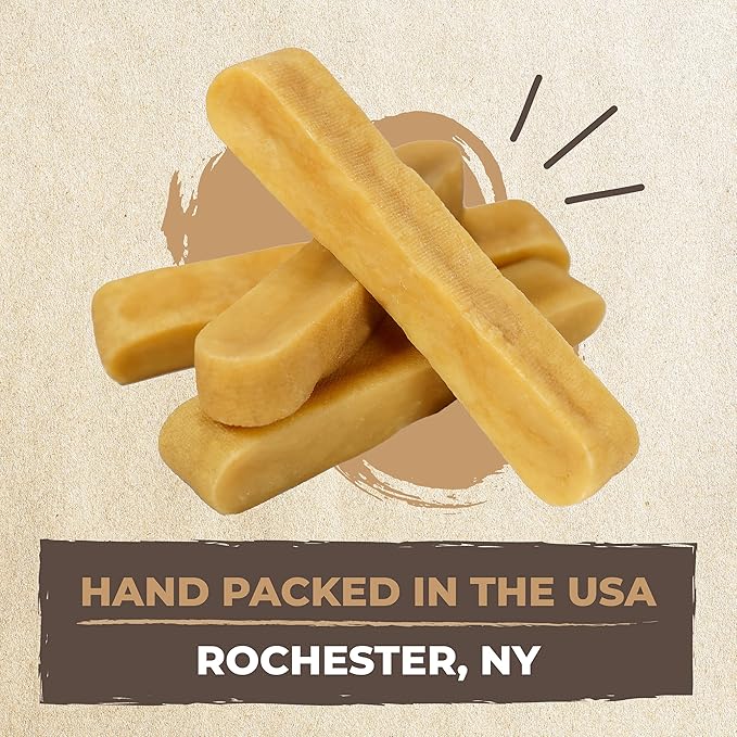 Mighty Paw Yak Cheese Chews for Dogs - All-Natural Long Lasting Pet Treats - Odorless Limited-Ingredient Chews for Puppies & Power-Chewers (Medium, 4 Pack)